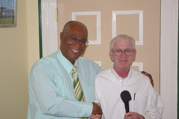 Premier of Nevis, Hon. Joseph Parry and CCC President Mr. Lee Bertman