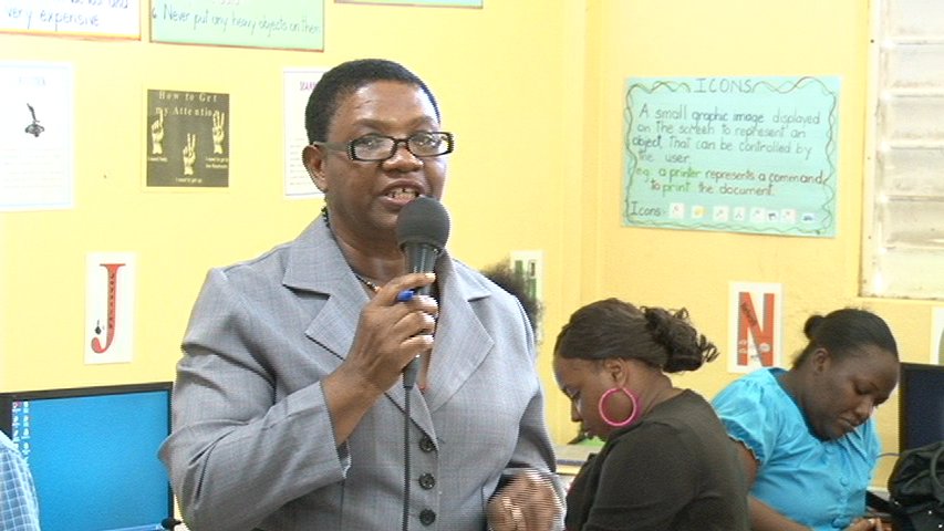 Principal Education Officer at the Department of Education Mrs. Palsy Wilkin