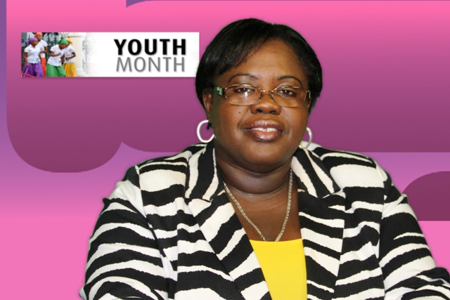 Junior Minister of Social Development Hon. Hazel Brandy-Williams launches month of activities during an address to mark the start of Youth Month on Nevis, to be celebrated during April 2014