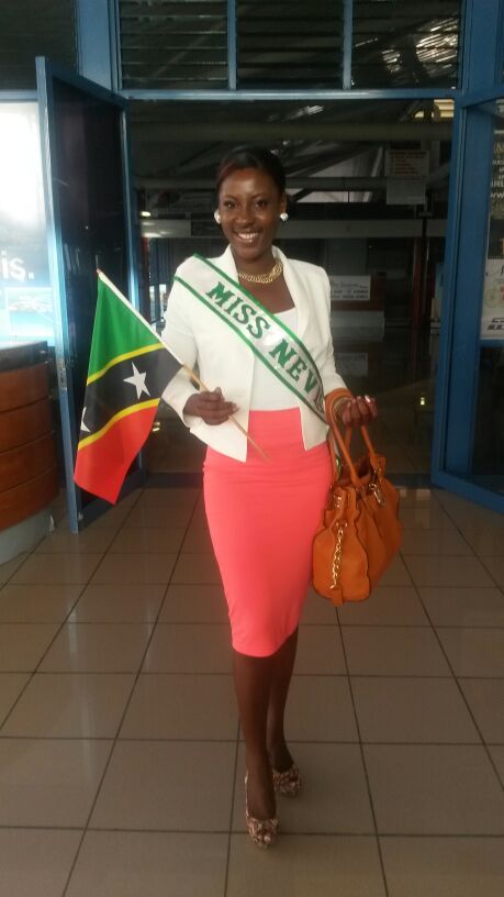 Reigning Culturama Queen 2013 Jomelle Elliott leaving the Vance W. Amory International Airport for St. Maarten on April 24, 2014