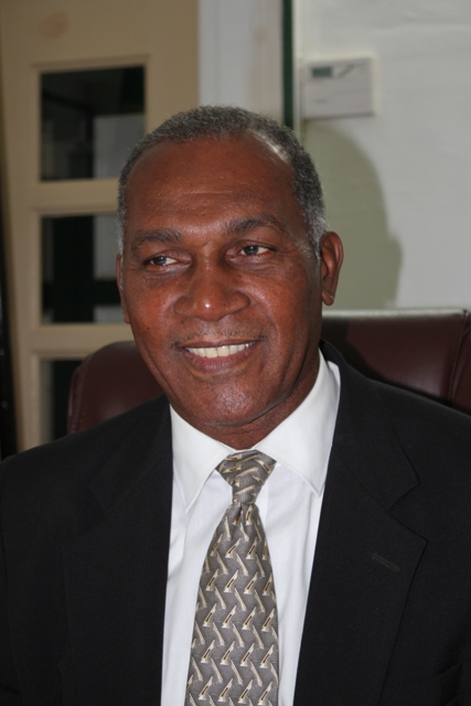 Premier of Nevis Hon. Vance Amory at his Bath Plain Office on June 20, 2014 reporting to the people of Nevis on recent discussions with the Federation’s Prime Minister Hon. Dr. Denzil Douglas regarding matters relevant to the Nevis Administration