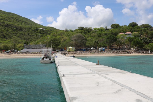 A section of the new water taxi pier at Oualie Bay on May 20, 2019