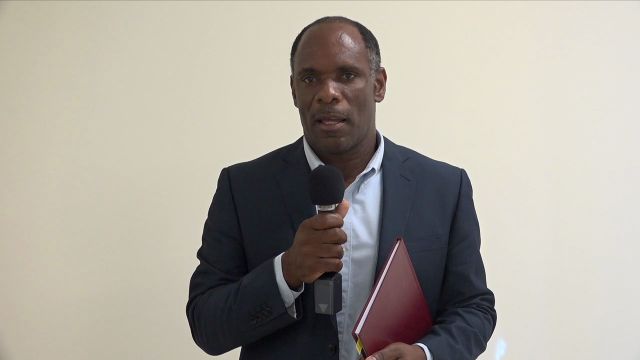 Mr. Colin Dore, Permanent Secretary in the Ministry of Finance on Nevis
