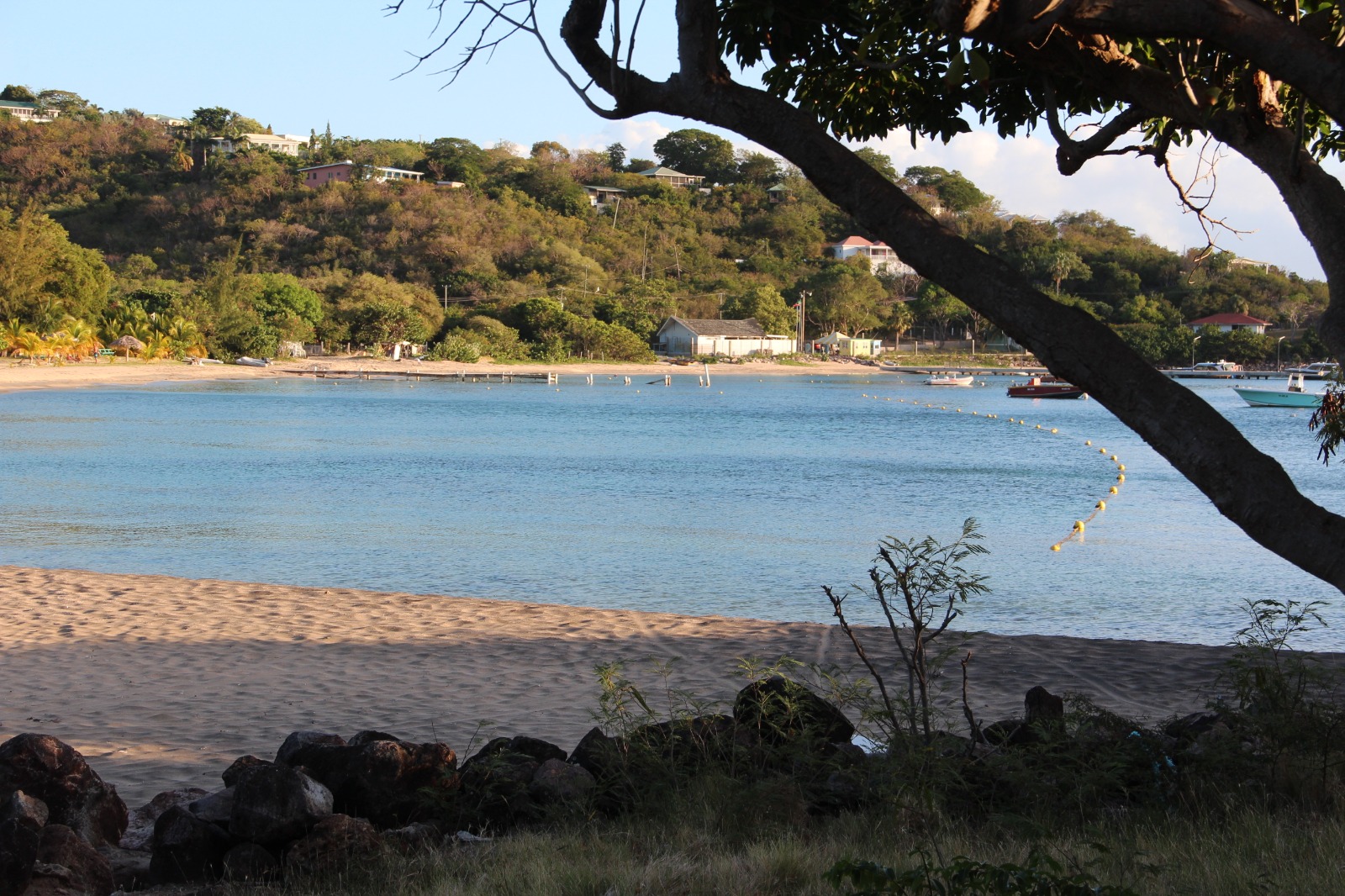 Marked swim zone off limits to jet skis and motorized vessels at Oualie Beach