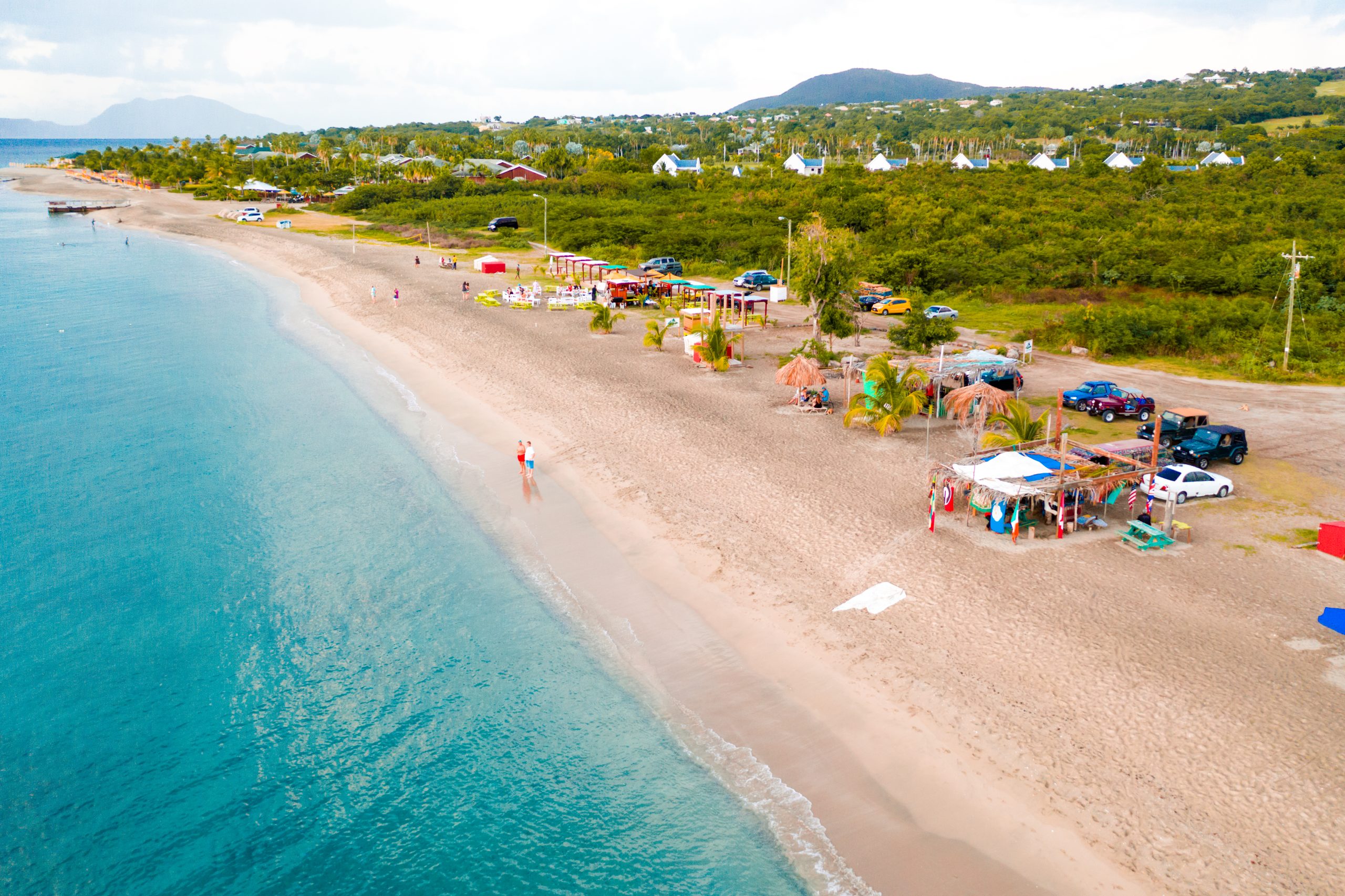A section of Pinney’s Beach in Nevis